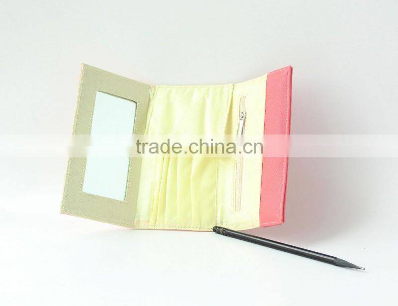 Wholesale eyebrow pencil storage bag with mirror kind workmanship