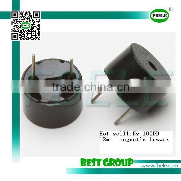 Hot sell1.5v 100DB 12mm magnetic buzzer FBMB1275B2