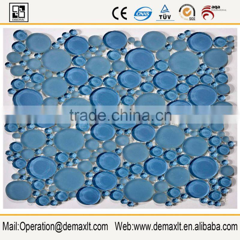 Glass Hexagon Mosaic Tile with black mix white color