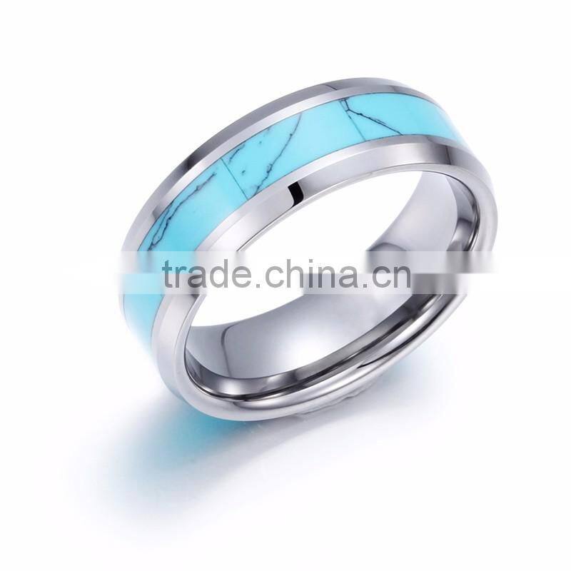 wedding engagement imitation diamond stainless steel ring 18k white gold plated stainless steel jewelry