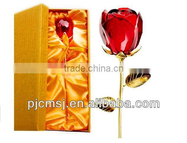 beautiful crystal rose as decoration or gifts