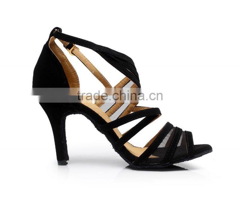 New Fashion Satin Latin Ballroom Dancing Shoes for Girls High Heels Plus Size 34-42 Dance Shoe