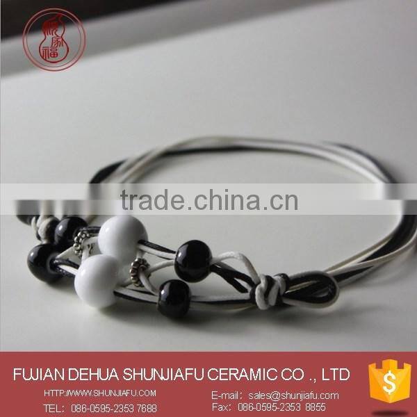 Hand-woven rope ceramic hand chain