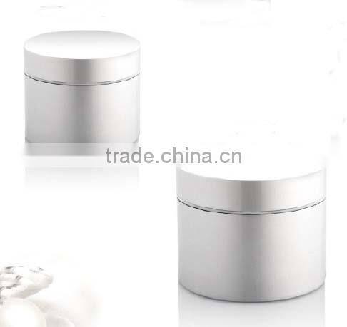 cosmetic round empty plastic cream jar
