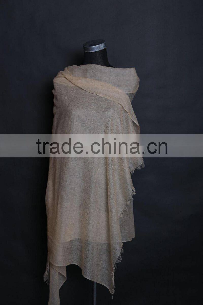 soft and light camel cashmere scarf