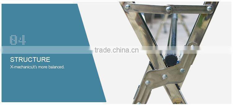 2015 Modern X adjustable laundry rack stainless steel heavy duty clothes hanging rail for clothes