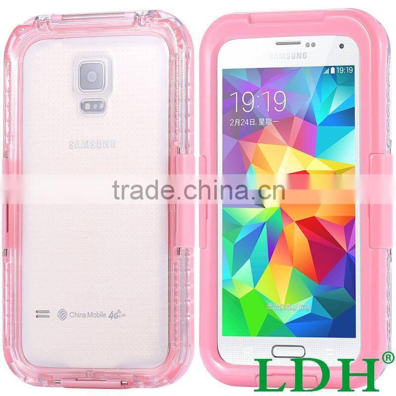 S5/ S4/ S3 Waterproof Cool Transparent Case For Samsung Galaxy S3 /S4 /S5 i9600 Phone Cover Leisure Sports Swimming Candy Capa