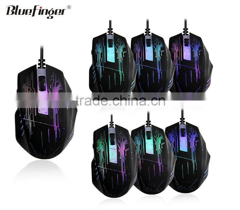 Fashional Rainbow backlit Wired Keyboard and Mouse Combo Set for laptop desktop