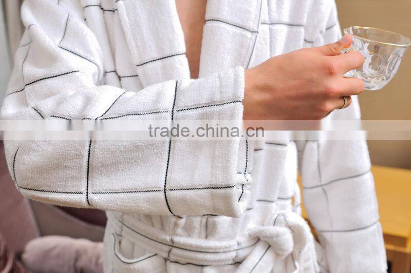 High Quality 100%Cotton Bathrobe ,Velour Cotton Pajamas