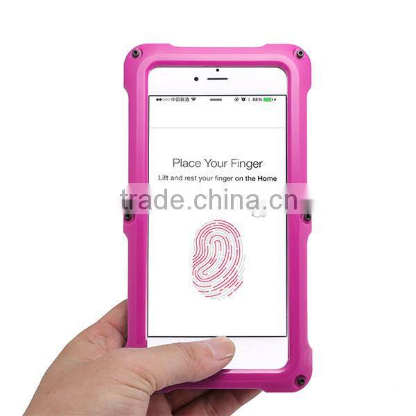 PEC TPU Silicone Mobile Waterproof Case for iPhone 6 6S With Screws