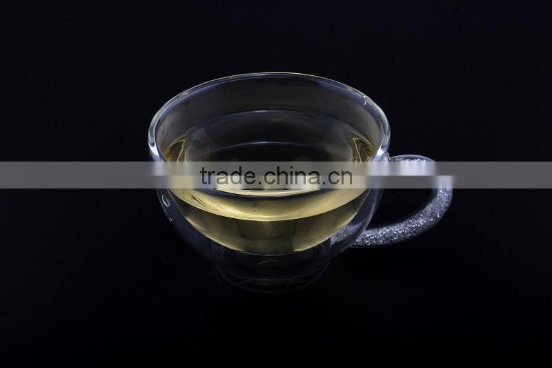 new fashion heat-resistant double wall coffee cup set with dish