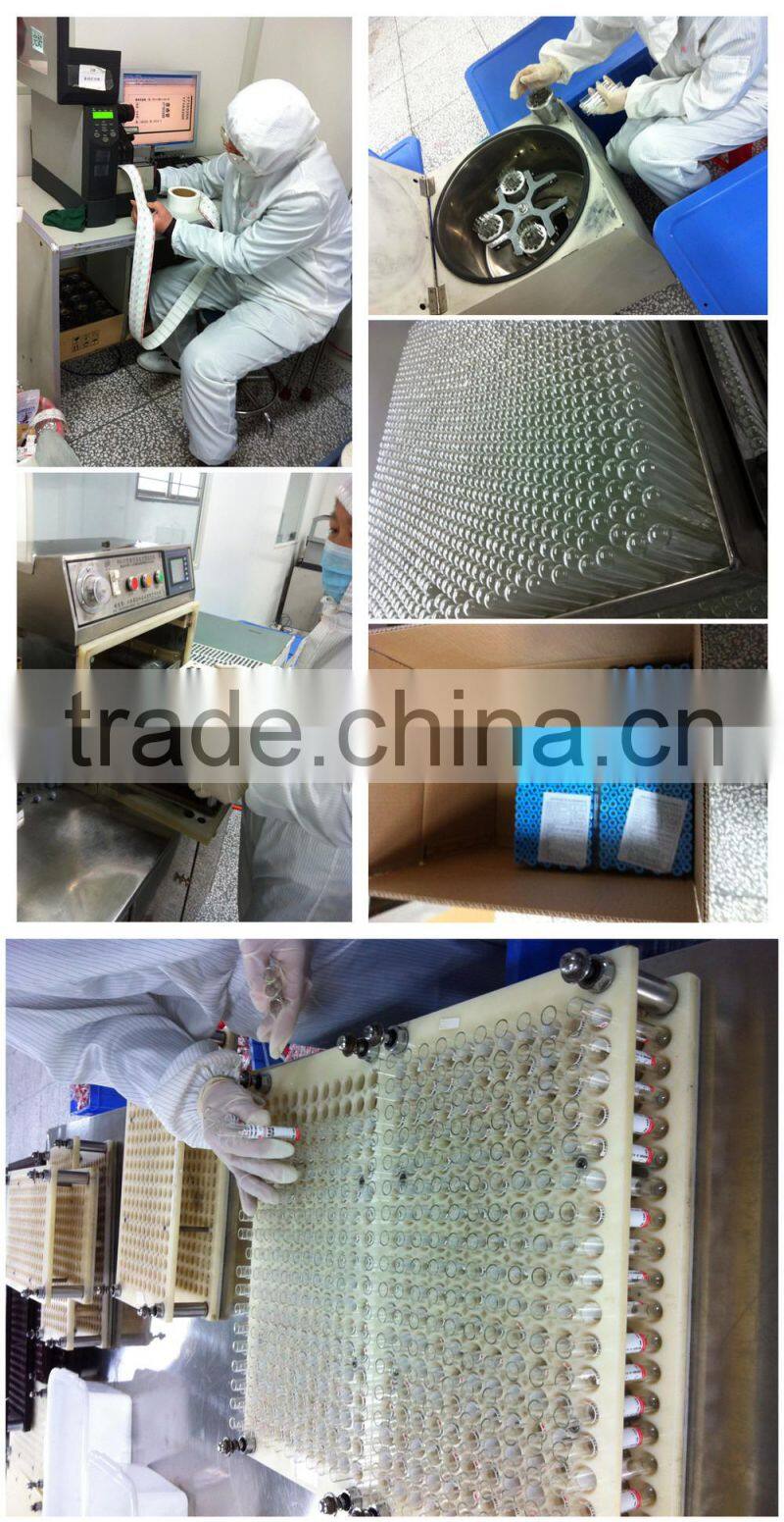 vacuum glass prp tube gel and 3.2% sodium citrate tube 16*100mm