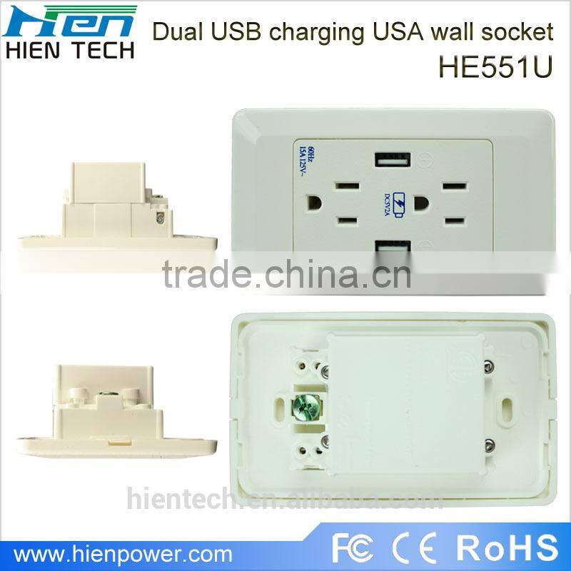 1outlet power strip with usb ports,5v usb power supply,electric socket for America