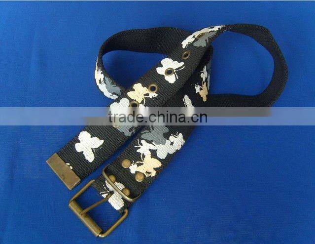 Girls Steel Buckle Yarn Dyed Belts