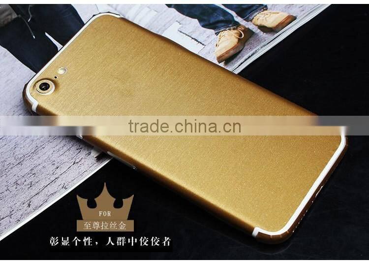 Hot selling for iphone 7 skin sticker brushed metal pvc wrap decal, full body design