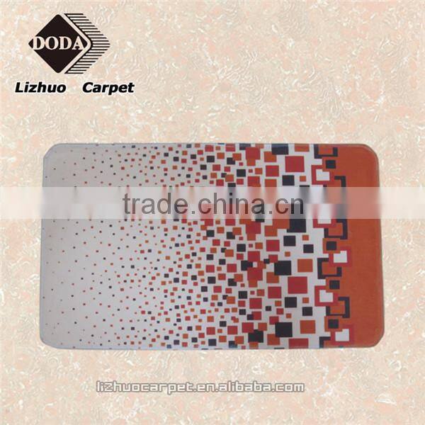 Cheap polyester decorative painting machine washable 3 piece bath mat set