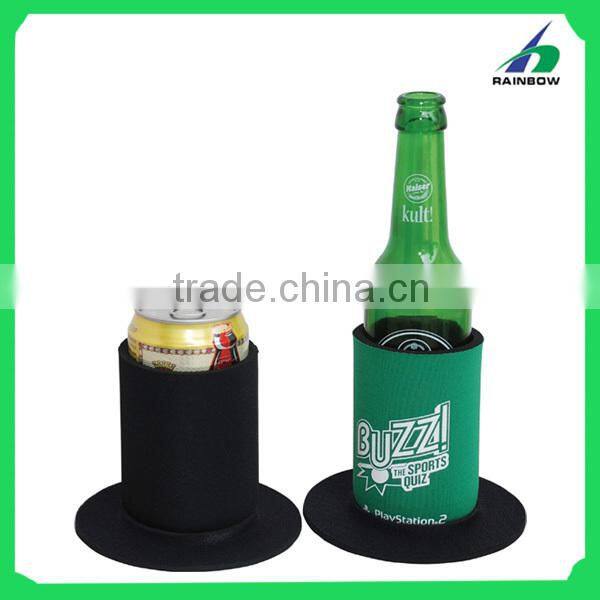 Neoprene portable beer cooler for cans or bottles