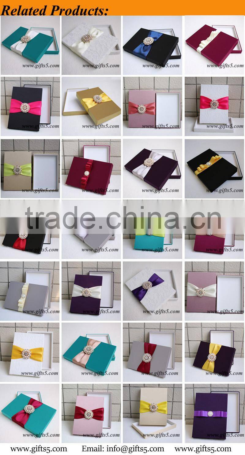 Elegant silk boxes for invitations wholesale