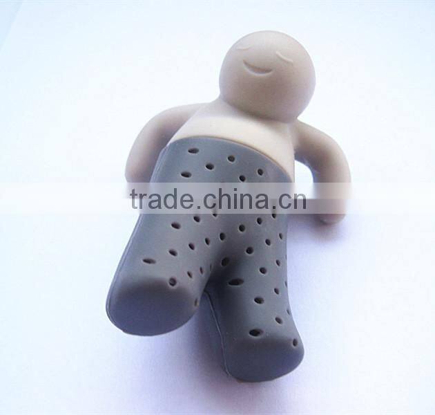 2015 NEW BPA free FDA approved food grade Mr.Tea man wholesale tea infuser silicone tea infuser gift