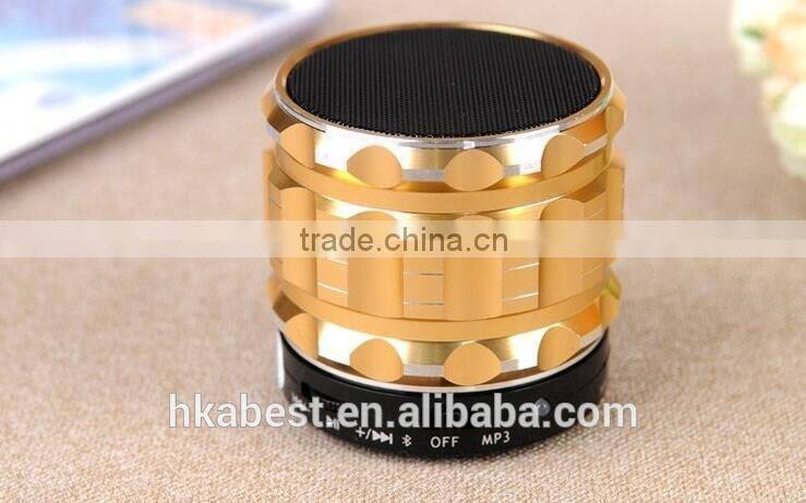 AI65077 Portable Mini Bluetooth Speakers,Metal Steel Wireless Smart Hands Free subwoofer Speaker For Mobile Phone
