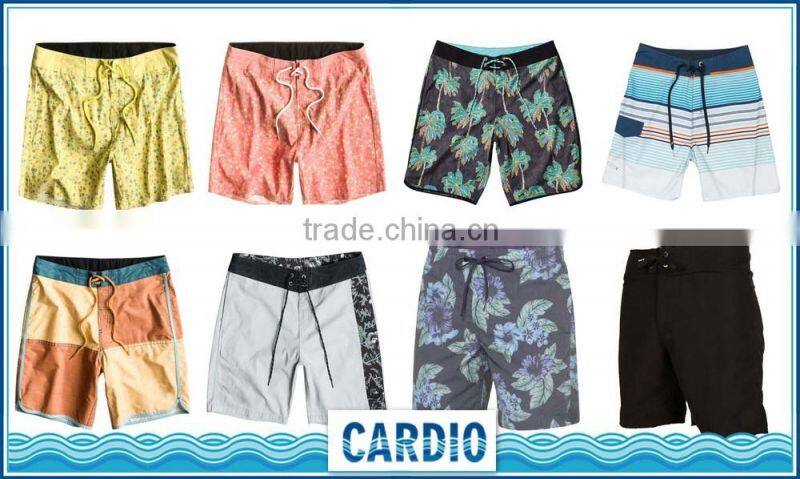 Fly Closure 11% Spandex embroidery logo mens borad shorts