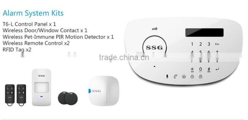 GSM PSTN Touch Screen Smart Burglar Alarm System with APP