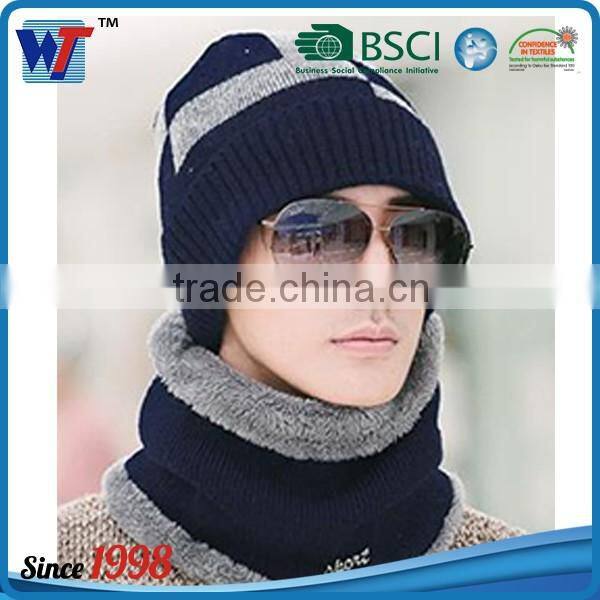 Neck warmer embroidery men dad cap knitted beanie hats