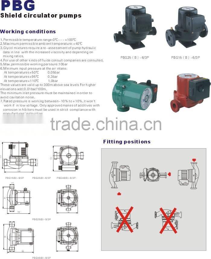 CE Certified PBG circulator pump for water