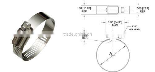 SAE J1508 Stainless Steel American Type Hose Clamp KF48SS