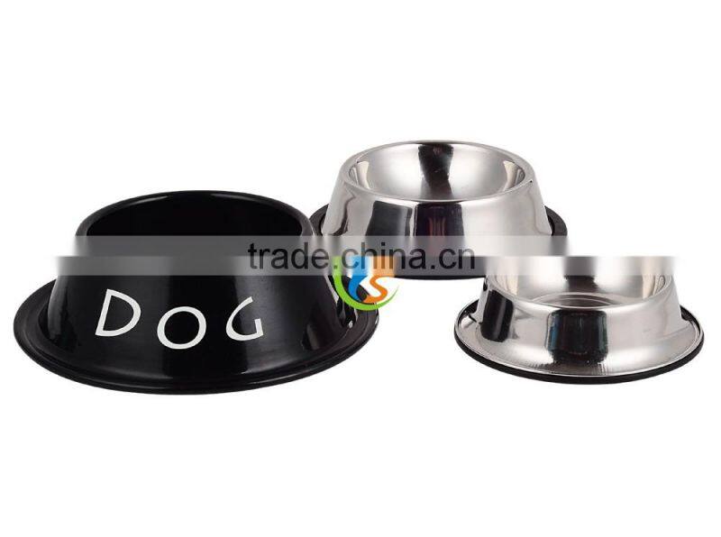 Galvanized steel dog bowl of pet products