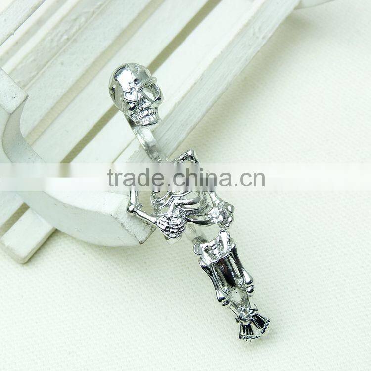 Jewellery gold human skeleton wedding rings