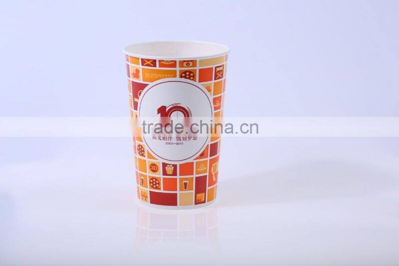 Fashionable design round colorful plastic melamine popcorn cup for sale