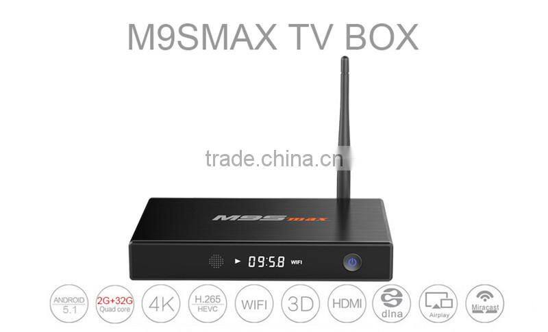 2016 New Arrival M9S MAX S905 2G 32G tv box Android 5.1 WIFI 2.4G +5G +Bluetooth
