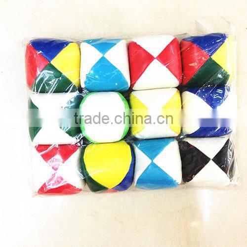Eco-friendly Welcome OEM design soft lether knitted juggling ball