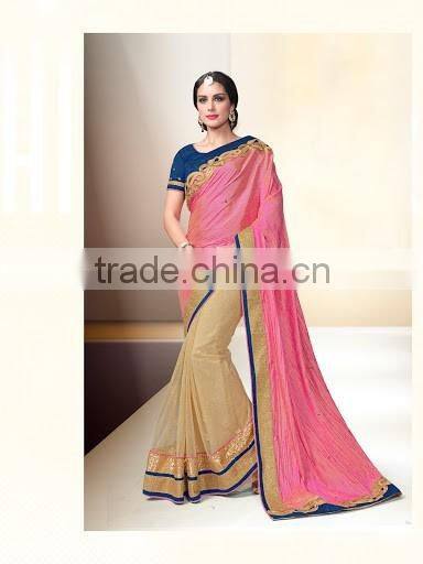 Marine Blue Georgette Saree