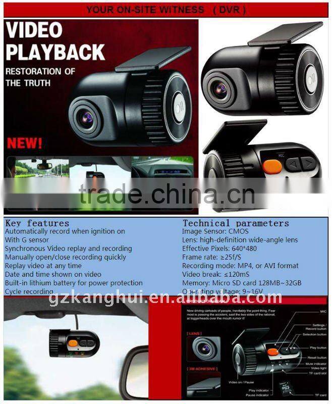 Driving video recorder for playback the true (DR-108)