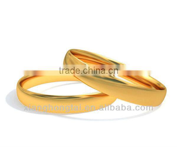 Plain gold filled stainless steel bangles bracelets jewelry from Chinese wholesaler