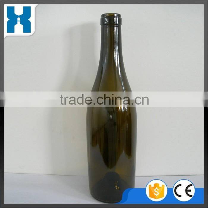 WHOLESLAE CHEAP GLASS WINE BOTTLE WITH CORK 750ML