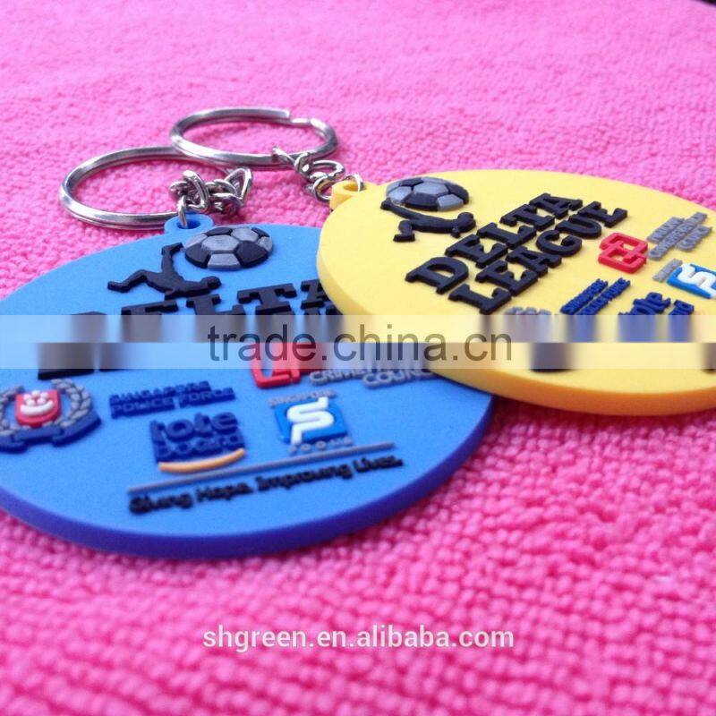 sportwear PVC rubber keyring,3D rubber keyholder with low price