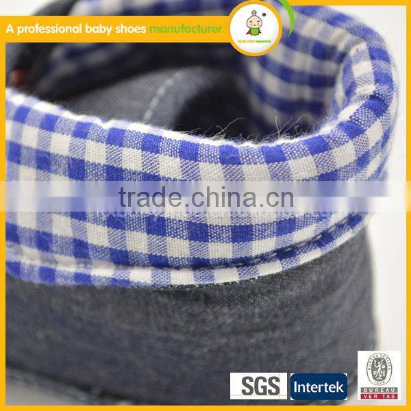 2015 First Grade best selling british canvas baby shoes
