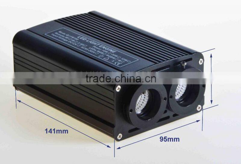 End light kit fiber optic starry sky with 32w portable led light source end emitting harness