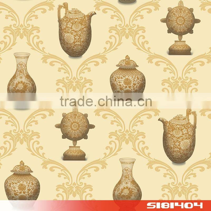 pink ceramic porcelain pvc wallpaper wallcovering S181402