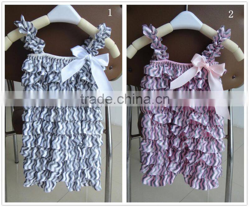 Hot sale Fashion/ Pretty/ Soft Ruffled Rompers Baby Sleeveless Rompers/ Bodysuit Best Posh Petti Ruffle Lace And Satin Rompers