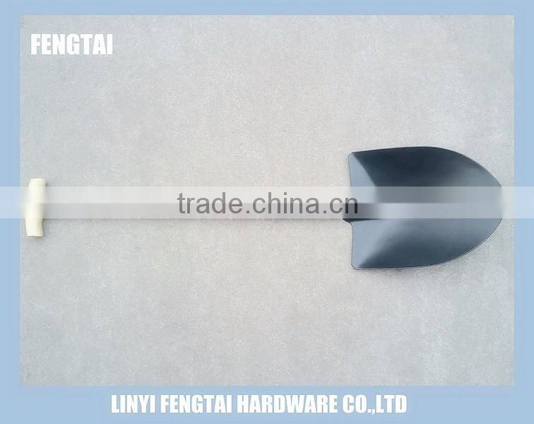 Spain T Wooden Handle Round Steel Shovel