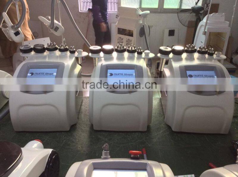 The United States sell like hot cakes!!!!guangzhou manufacturer portable 6 in 1 ultrasonic rf slimming cavitation beauty machine