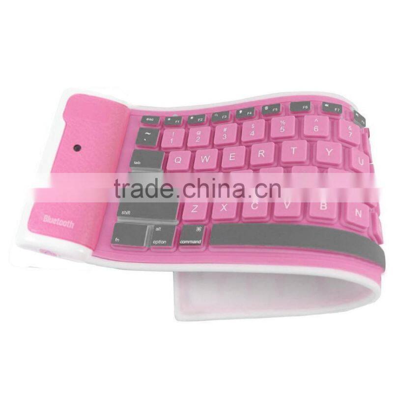 Silicone Rubber Waterproof Flexible Foldable Keyboard For PC IOS iPad Android teclado inalambrico tastiera
