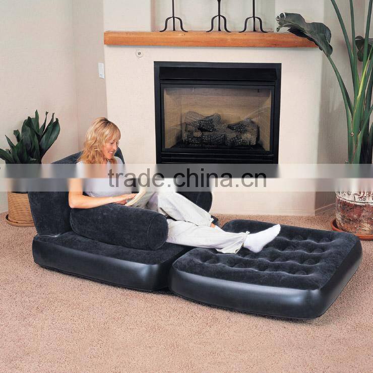 Bestway67277 single color flocking sofa bed