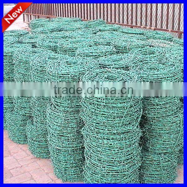 zinc coated wire fence with barbs