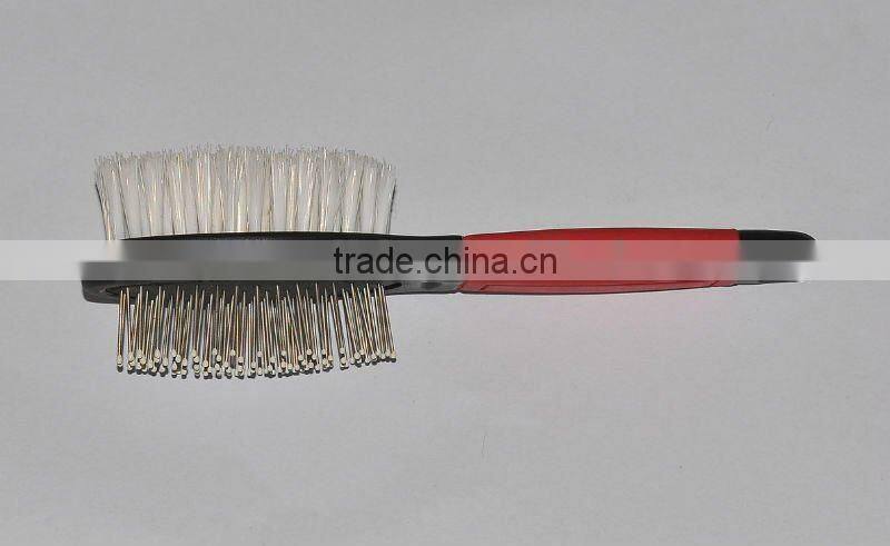 Double-sided plastic handle pet brush