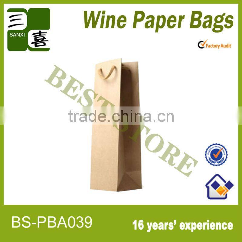 Durable and burly brown kraft red wine bag